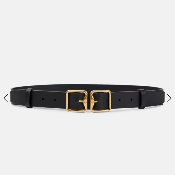 Burberry Black and Gold Leather Belt main image 7